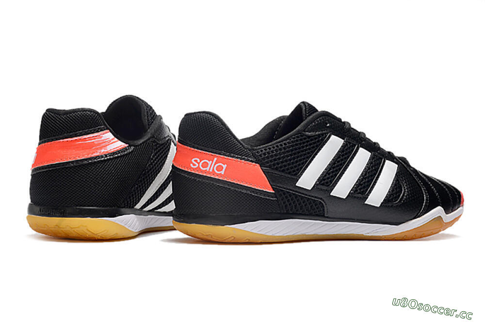 Men's Adidas Top Sala IC Indoor & Futsal Low-Tops Football Shoes - Black/White/Red 6