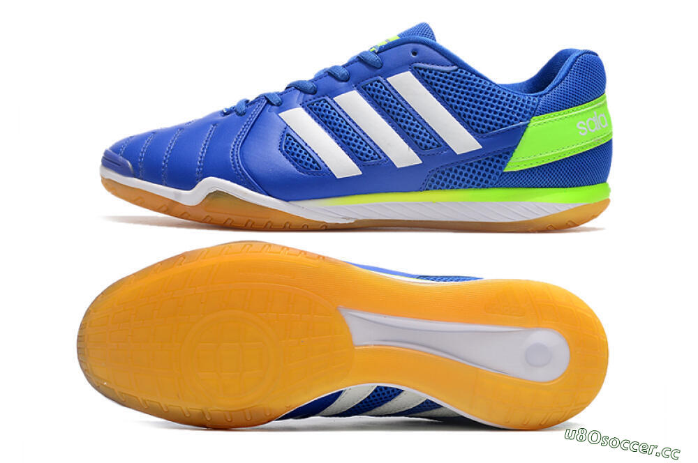 Men's Adidas Top Sala IC Indoor & Futsal Low-Tops Football Shoes - Blue/White/Yellow 1