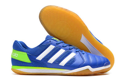 Men's Adidas Top Sala IC Indoor & Futsal Low-Tops Football Shoes - Blue/White/Yellow