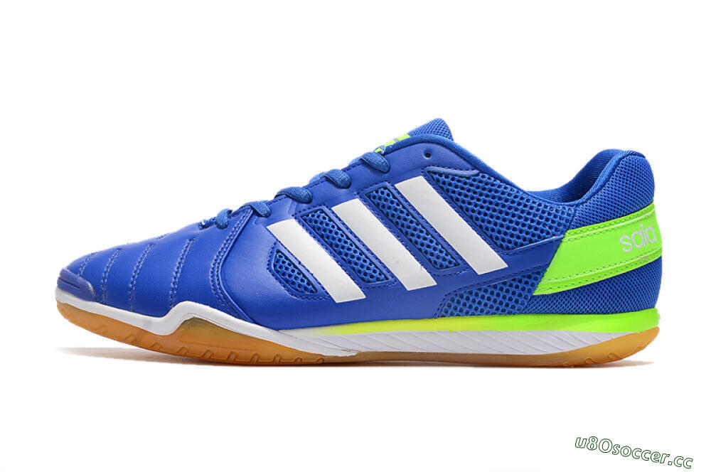Men's Adidas Top Sala IC Indoor & Futsal Low-Tops Football Shoes - Blue/White/Yellow 0