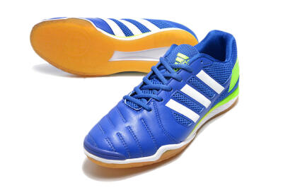 Men's Adidas Top Sala IC Indoor & Futsal Low-Tops Football Shoes - Blue/White/Yellow