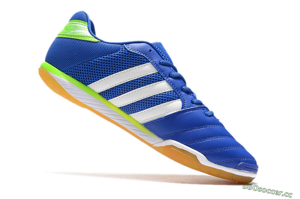 Men's Adidas Top Sala IC Indoor & Futsal Low-Tops Football Shoes - Blue/White/Yellow 4