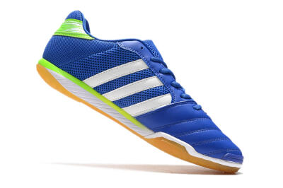 Men's Adidas Top Sala IC Indoor & Futsal Low-Tops Football Shoes - Blue/White/Yellow