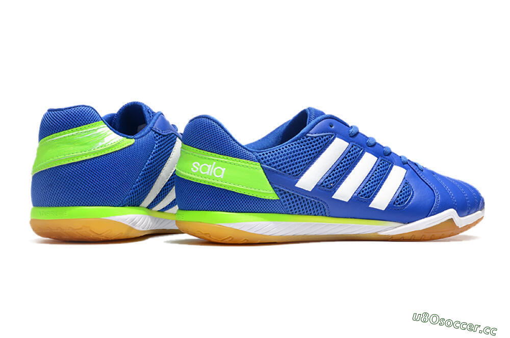 Men's Adidas Top Sala IC Indoor & Futsal Low-Tops Football Shoes - Blue/White/Yellow 6