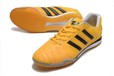 Men's Adidas Top Sala IC Indoor & Futsal Low-Tops Football Shoes - Yellow/Black/White