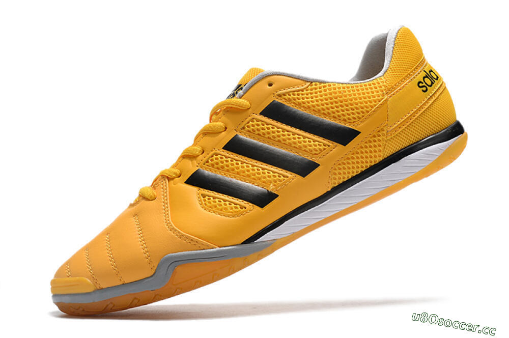 Men's Adidas Top Sala IC Indoor & Futsal Low-Tops Football Shoes - Yellow/Black/White 5