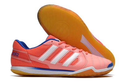Men's Adidas Top Sala IC Indoor & Futsal Low-Tops Football Shoes - Pink/White/Blue