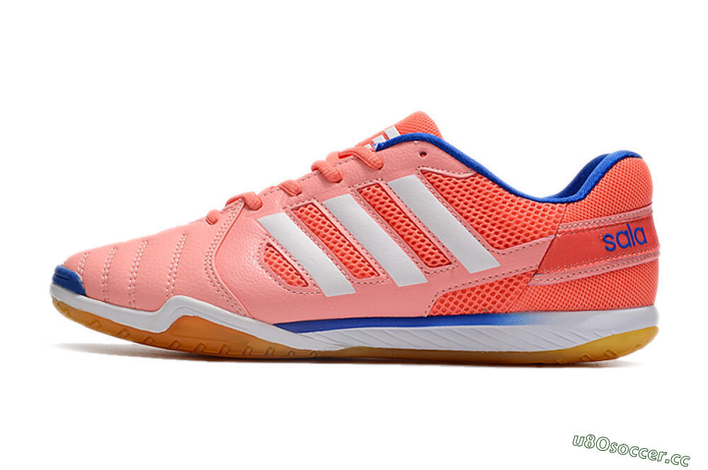 Men's Adidas Top Sala IC Indoor & Futsal Low-Tops Football Shoes - Pink/White/Blue 0