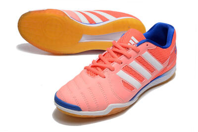 Men's Adidas Top Sala IC Indoor & Futsal Low-Tops Football Shoes - Pink/White/Blue