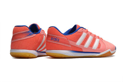 Men's Adidas Top Sala IC Indoor & Futsal Low-Tops Football Shoes - Pink/White/Blue