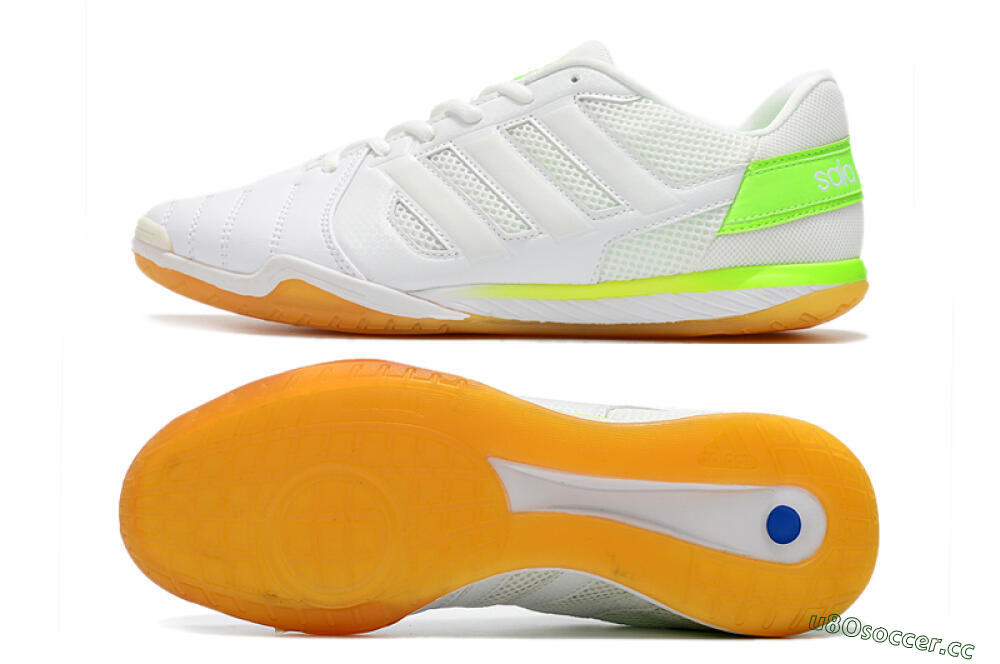 Men's Adidas Top Sala IC Indoor & Futsal Low-Tops Football Shoes - White/Yellow 1