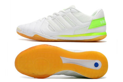 Men's Adidas Top Sala IC Indoor & Futsal Low-Tops Football Shoes - White/Yellow