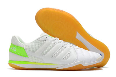 Men's Adidas Top Sala IC Indoor & Futsal Low-Tops Football Shoes - White/Yellow