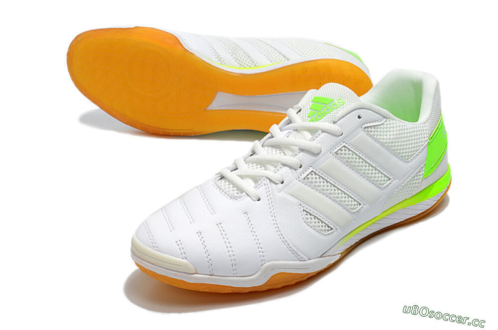 Men's Adidas Top Sala IC Indoor & Futsal Low-Tops Football Shoes - White/Yellow 3