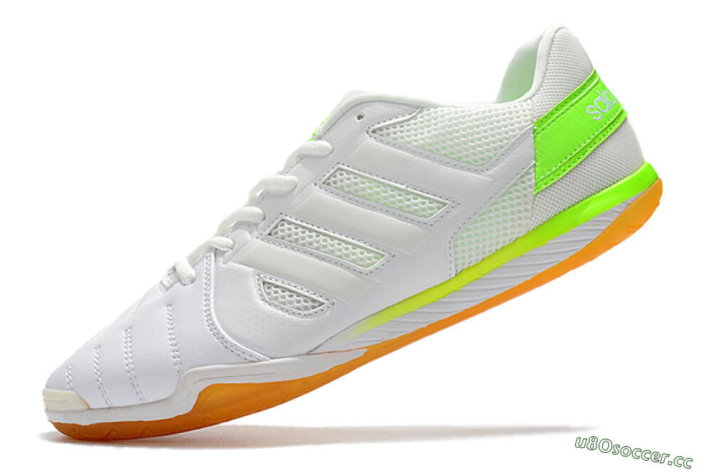 Men's Adidas Top Sala IC Indoor & Futsal Low-Tops Football Shoes - White/Yellow 5