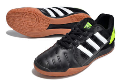 Men's Adidas Top Sala IC Indoor & Futsal Low-Tops Football Shoes - Black/White/Yellow