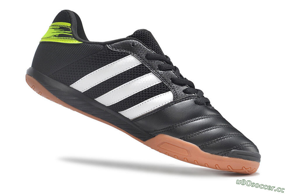 Men's Adidas Top Sala IC Indoor & Futsal Low-Tops Football Shoes - Black/White/Yellow 4