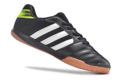 Men's Adidas Top Sala IC Indoor & Futsal Low-Tops Football Shoes - Black/White/Yellow
