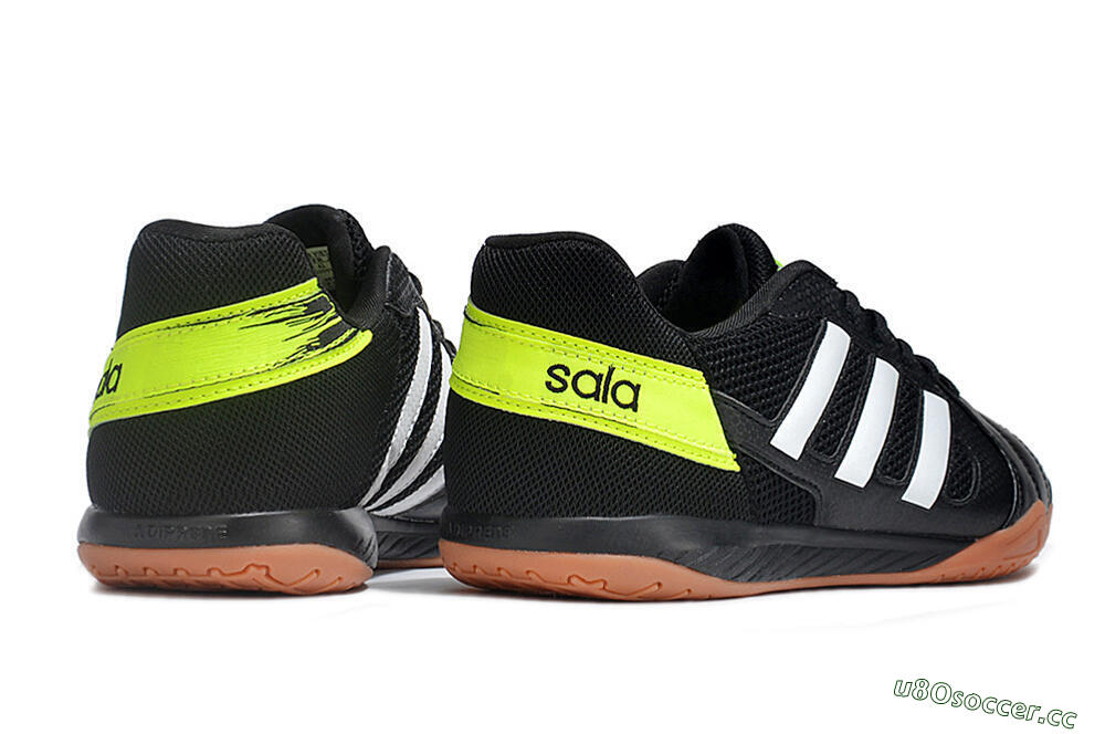 Men's Adidas Top Sala IC Indoor & Futsal Low-Tops Football Shoes - Black/White/Yellow 6