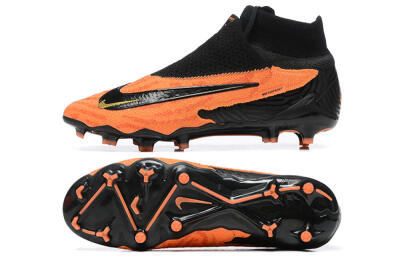 Men's Nike Phantom GX DF Elite FG Firm Ground High-Tops Football Boots - Orange/Black/Gold