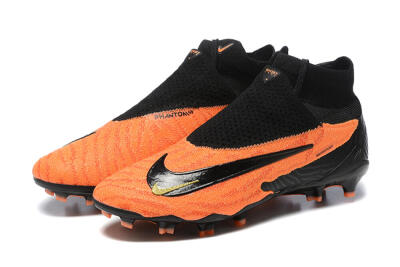 Men's Nike Phantom GX DF Elite FG Firm Ground High-Tops Football Boots - Orange/Black/Gold