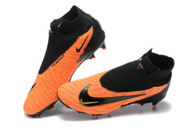 Men's Nike Phantom GX DF Elite FG Firm Ground High-Tops Football Boots - Orange/Black/Gold