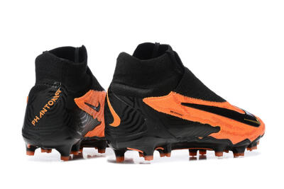 Men's Nike Phantom GX DF Elite FG Firm Ground High-Tops Football Boots - Orange/Black/Gold
