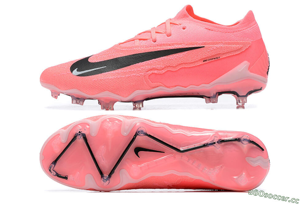 Men's Nike Phantom GX Elite FG Firm Ground Low-Tops Football Boots - Pink/Black/White 1