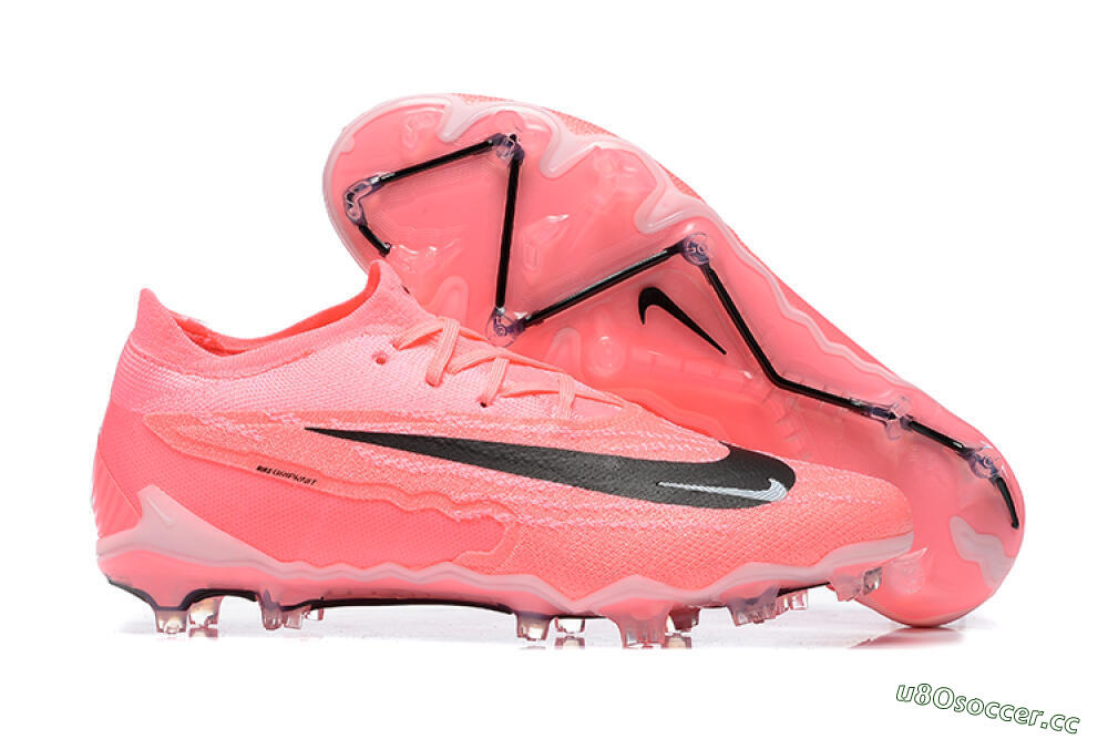 Men's Nike Phantom GX Elite FG Firm Ground Low-Tops Football Boots - Pink/Black/White 2