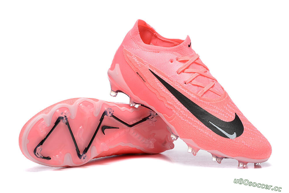 Men's Nike Phantom GX Elite FG Firm Ground Low-Tops Football Boots - Pink/Black/White 4