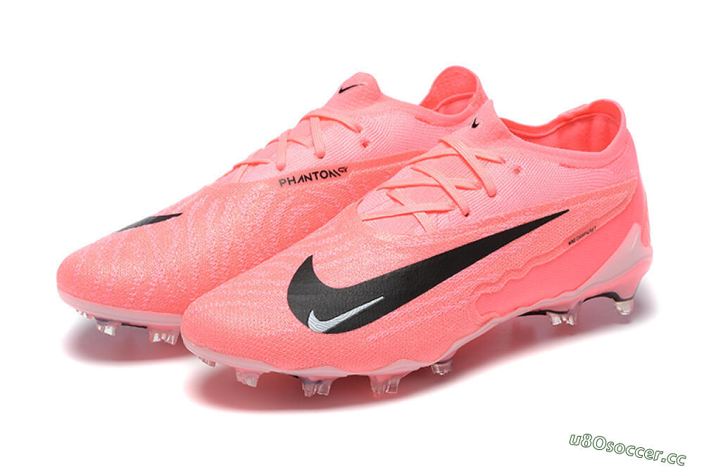 Men's Nike Phantom GX Elite FG Firm Ground Low-Tops Football Boots - Pink/Black/White 5