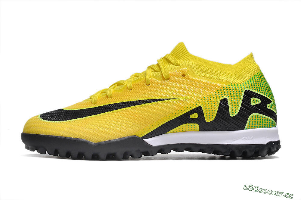 Unisex Nike Air Zoom Mercurial Vapor 15 Elite TF Artificial Turf Low-Tops Football Boots - Yellow/Black/White 0
