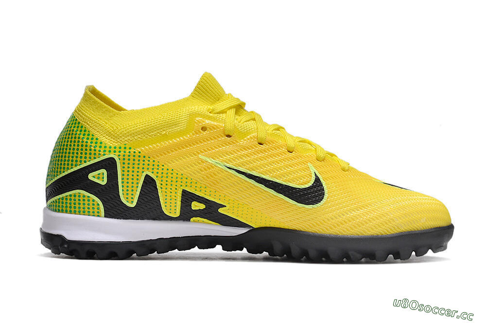 Unisex Nike Air Zoom Mercurial Vapor 15 Elite TF Artificial Turf Low-Tops Football Boots - Yellow/Black/White 5