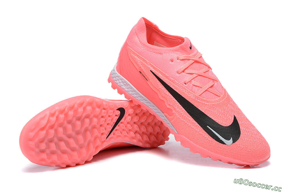 Men's Nike Phantom GX Elite TF Artificial Turf Low-Tops Football Shoes - Pink/Black/White 4