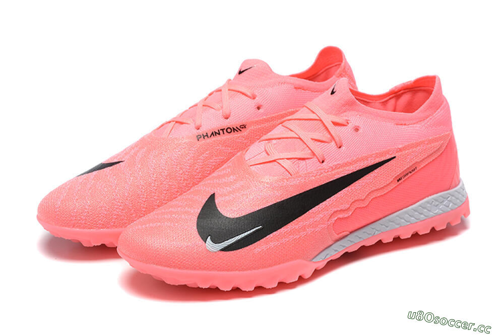 Men's Nike Phantom GX Elite TF Artificial Turf Low-Tops Football Shoes - Pink/Black/White 5