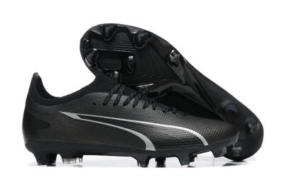 Men's Puma Ultra Ultimate FG Firm Ground Low-Tops Football Boots - Black/Silver