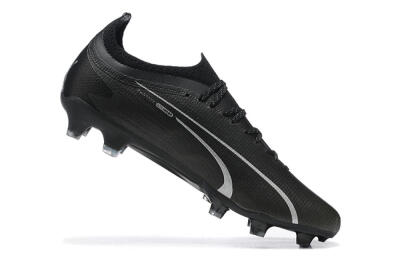 Men's Puma Ultra Ultimate FG Firm Ground Low-Tops Football Boots - Black/Silver