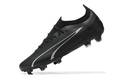 Men's Puma Ultra Ultimate FG Firm Ground Low-Tops Football Boots - Black/Silver