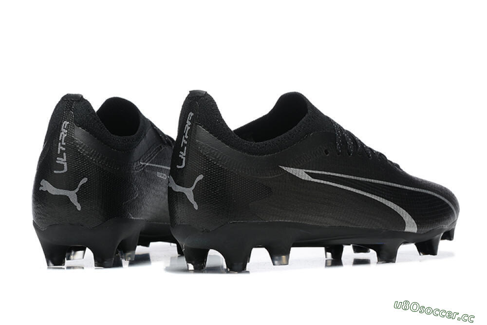 Men's Puma Ultra Ultimate FG Firm Ground Low-Tops Football Boots - Black/Silver 9