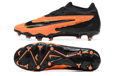 Men's Nike Phantom GX Elite FG Firm Ground Low-Tops Football Boots - Orange/Black/Gold