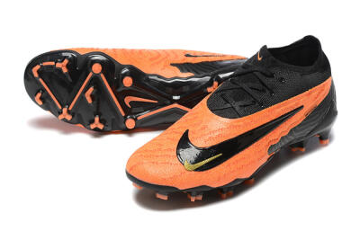 Men's Nike Phantom GX Elite FG Firm Ground Low-Tops Football Boots - Orange/Black/Gold