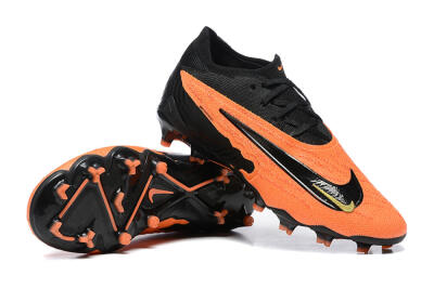 Men's Nike Phantom GX Elite FG Firm Ground Low-Tops Football Boots - Orange/Black/Gold