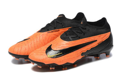 Men's Nike Phantom GX Elite FG Firm Ground Low-Tops Football Boots - Orange/Black/Gold