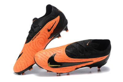 Men's Nike Phantom GX Elite FG Firm Ground Low-Tops Football Boots - Orange/Black/Gold