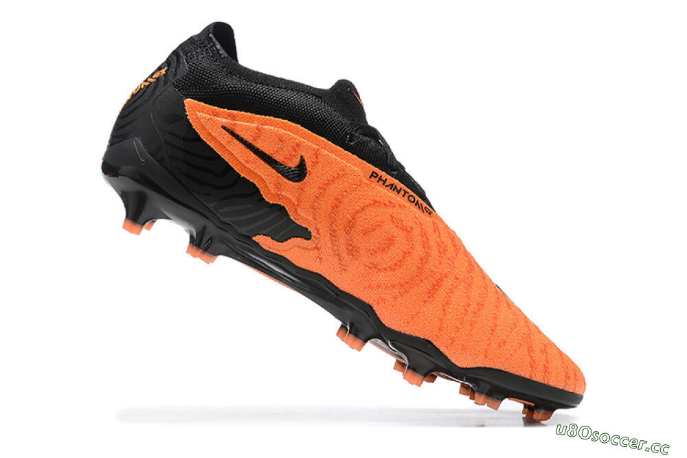 Men's Nike Phantom GX Elite FG Firm Ground Low-Tops Football Boots - Orange/Black/Gold 7