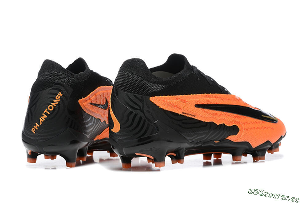 Men's Nike Phantom GX Elite FG Firm Ground Low-Tops Football Boots - Orange/Black/Gold 9