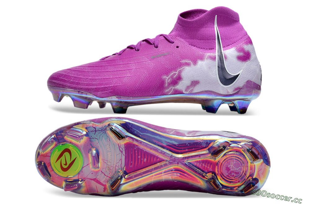 Men's Nike Phantom Luna Elite SE NU FG Firm Ground High-Tops Football Boots - Fuchsia Dream/Barely Grape 1