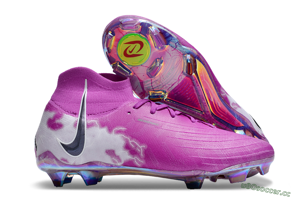 Men's Nike Phantom Luna Elite SE NU FG Firm Ground High-Tops Football Boots - Fuchsia Dream/Barely Grape 2