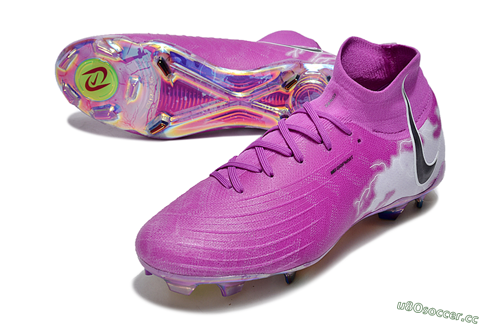 Men's Nike Phantom Luna Elite SE NU FG Firm Ground High-Tops Football Boots - Fuchsia Dream/Barely Grape 3
