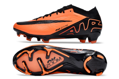 Men's Nike Air Zoom Mercurial Vapor 15 Elite FG Firm Ground Low-Tops Football Boots - Orange/Black